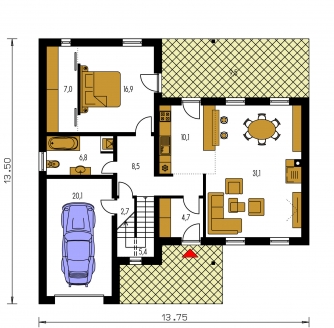 Floor plan of ground floor - TREND 265